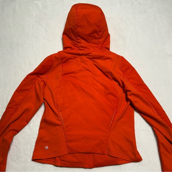 Lululemon Push Your Pace Jacket Insulated Hoodie Solar Orange Women’s 12 - Picture 13 of 15